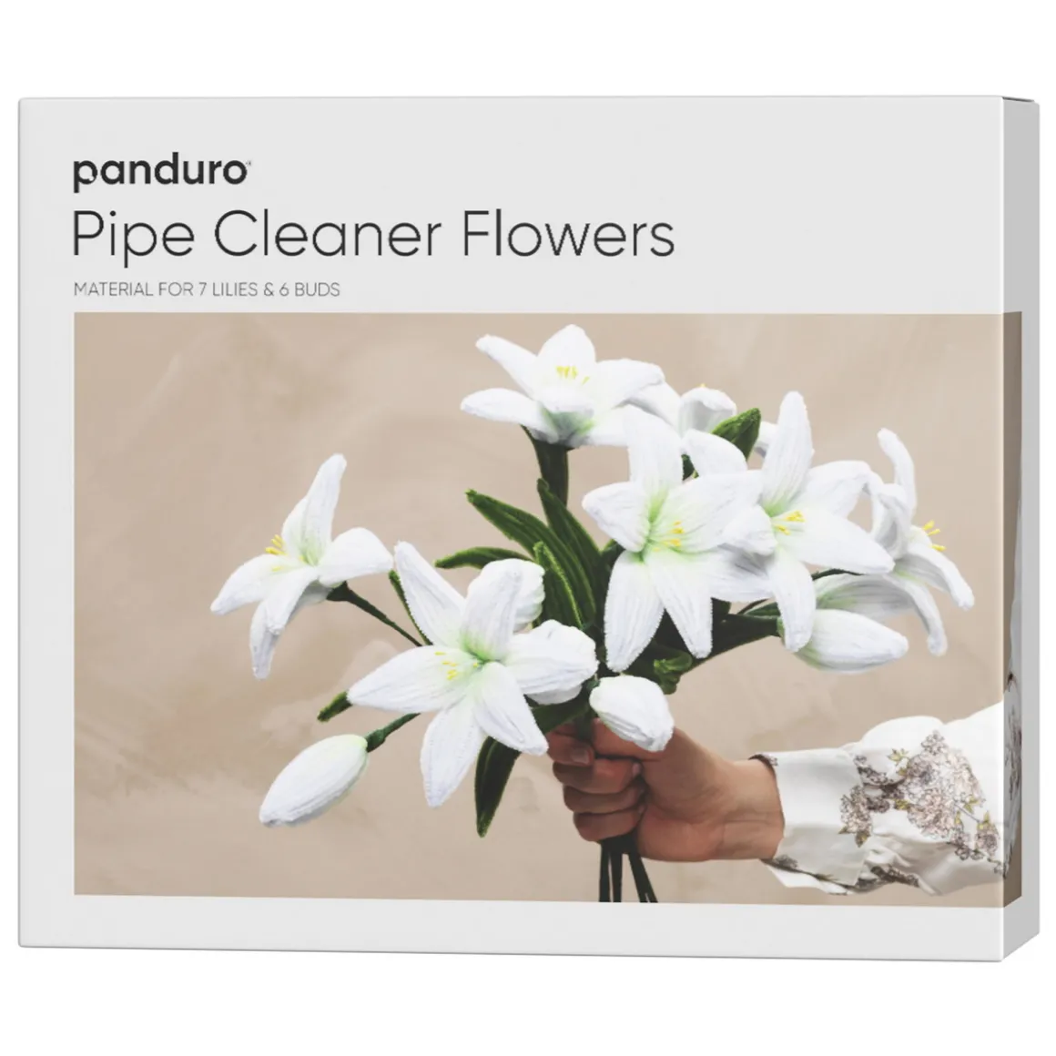 DIY-kit Lag 7 flotte liljer og 6 liljeknopper av piperensere