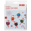 DIY-kit Lively Elf Kids – lag julens mest glitrende søskenflokk – 6 figurer. L 10–12 cm