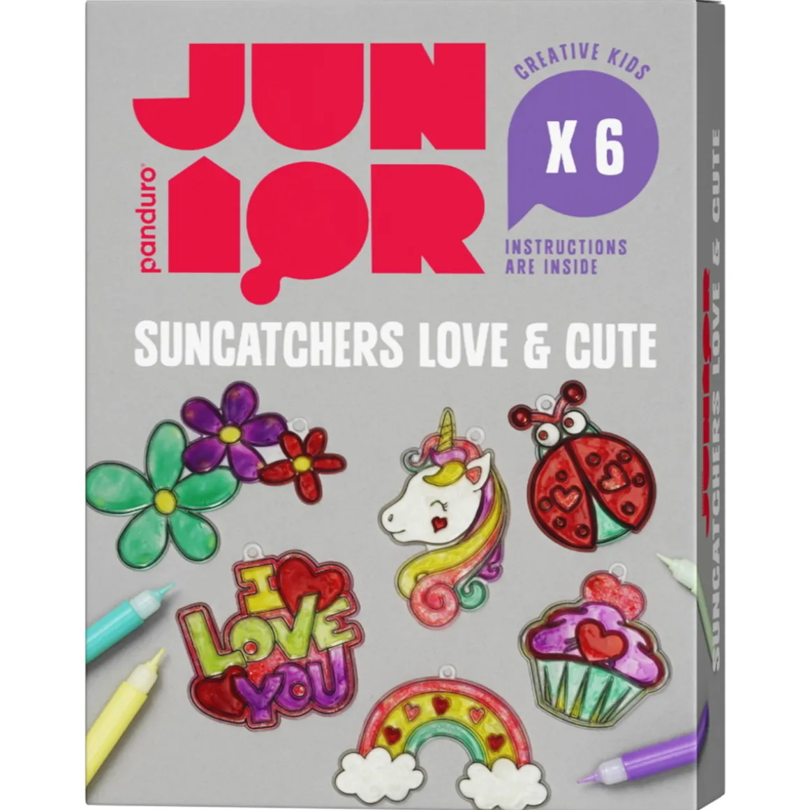 DIY-kit Love Suncatchers, mal 6 romantiske solfangere