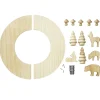 DIY-kit lysestake i tre med dekorasjoner – Ø30 cm