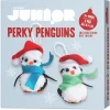 DIY-kit Perky Penguins – lag 3 søte pingviner med nisseluer! L 10 cm