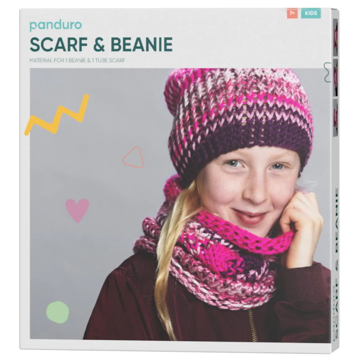 DIY-Kit Scarf & Beanie, alt for å hekle en varm beanie-lue og skjerf