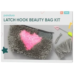 DIY-kit vev en veske med fluffy rye, pyntet med hjerter!