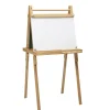 Dobbeltsidig staffeli, tegnetavle med whiteboard og griffeltavle, høyde 119–136 cm