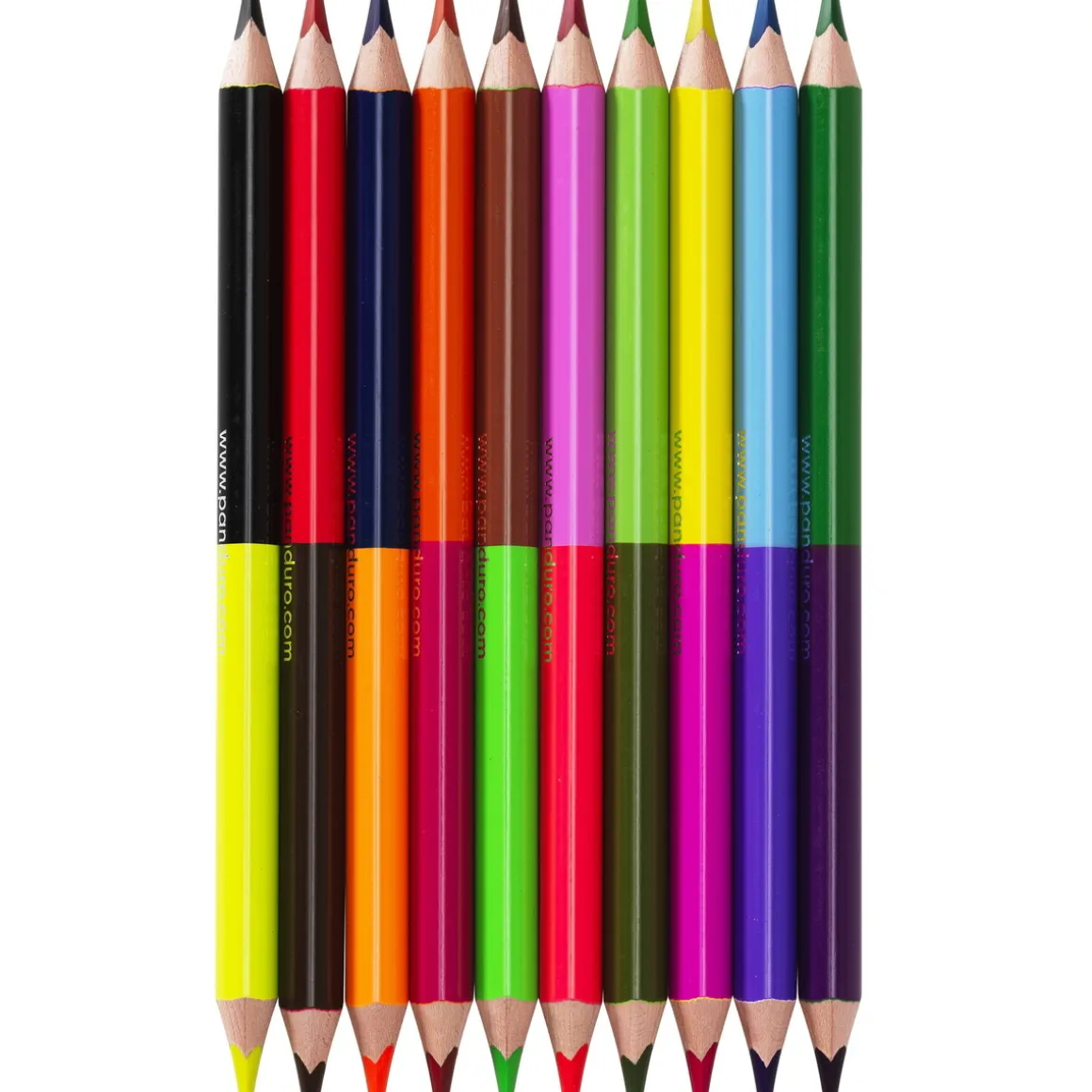 Doble fargeblyanter Jumbo 10-pakning – 10 blyanter, 20 farger, smart, ikke sant?