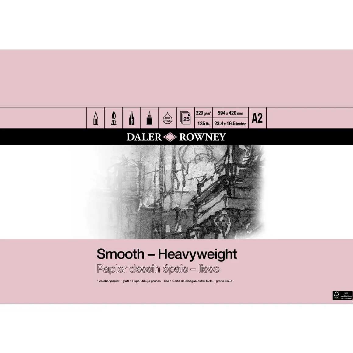 DR Tegneblokk Heavy Weight A2