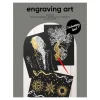 Engraving art Enchanting Gold – scratch art med 3 stk. A4-ark, gullfargede motiver