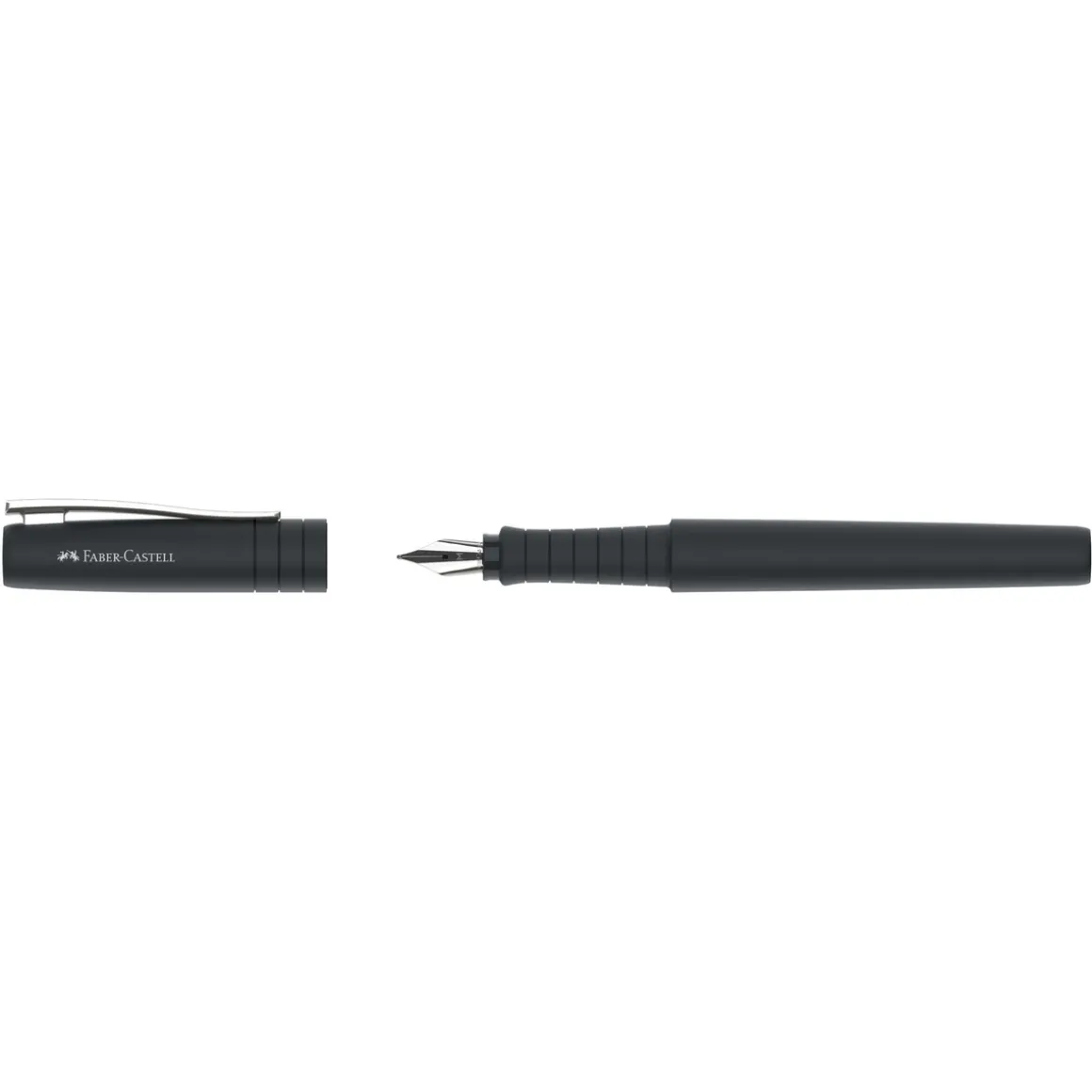 Faber-Castell Poly Ball reservoarpenn – svart pennekropp med blått blekk