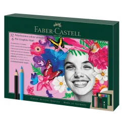 Faber-Castell Polychromos & Pitt Graphite Set, 32 fargeblyanter + 6 grafittblyanter