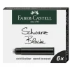 Faber-Castell refill til fyllepenner, 6-pakning, svart blekk