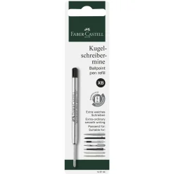 Faber-Castell refill til kulepenner XB, svart blekk