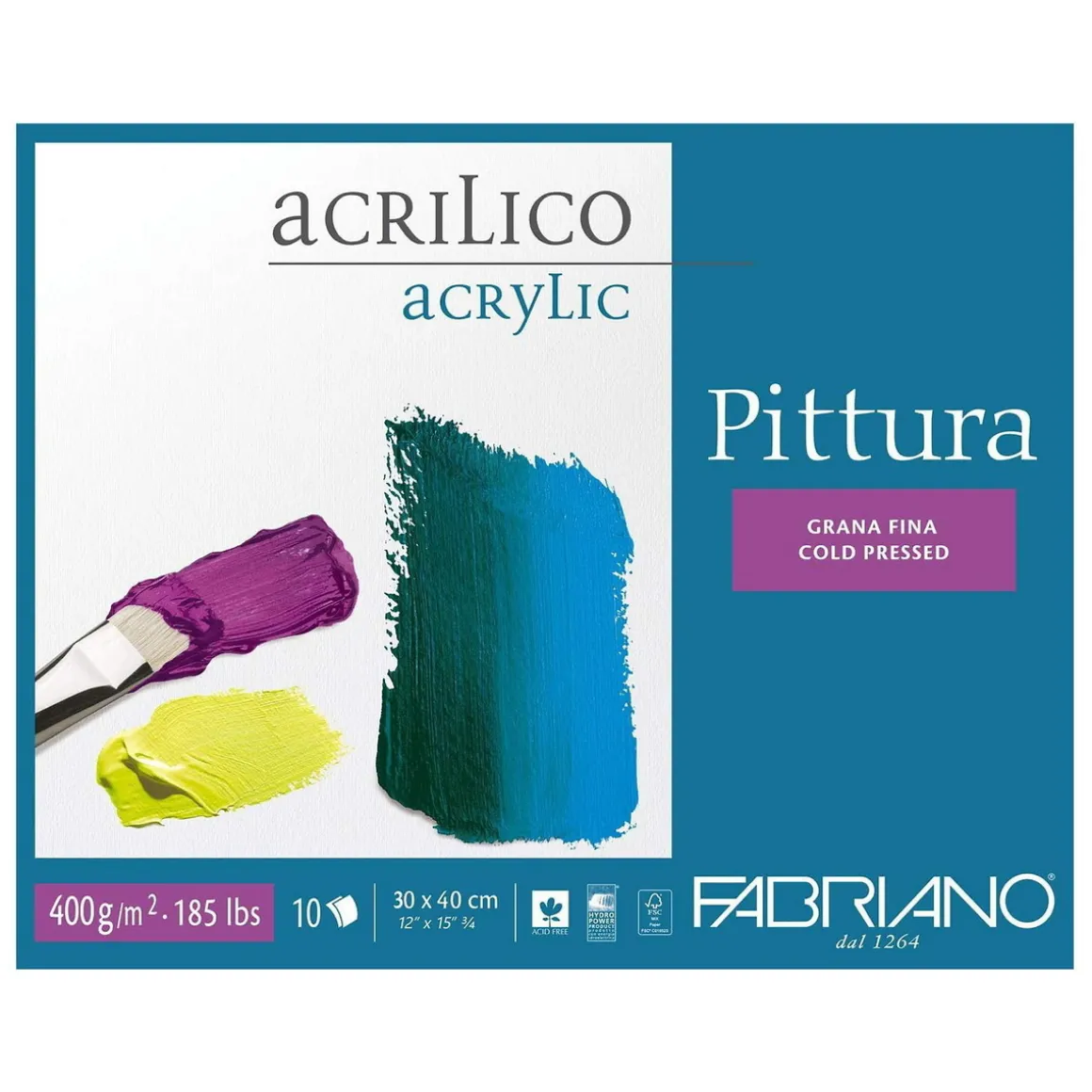 Fabriano akrylblokk 400 g 30x4