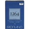 Fabriano akvarellblokk F-1264 A4 (210×297 mm), 30 ark, vekt 300 gram.