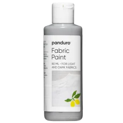 Fabric paint 80 ml – grå tekstilfarge for både lyse og mørke tekstiler