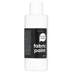 Fabric Paint 85 ml – hvit dekkende tekstilfarge for mørke tekstiler