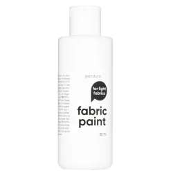 Fabric Paint 85 ml – hvit tekstilfarge for lyse tekstiler