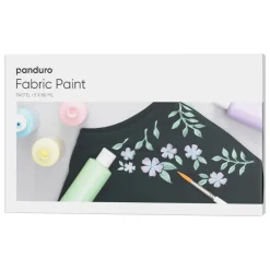Fabric paint 5×80 ml Pastel – 5 tekstilfarger i pastellfarger for både lyse og mørke tekstiler
