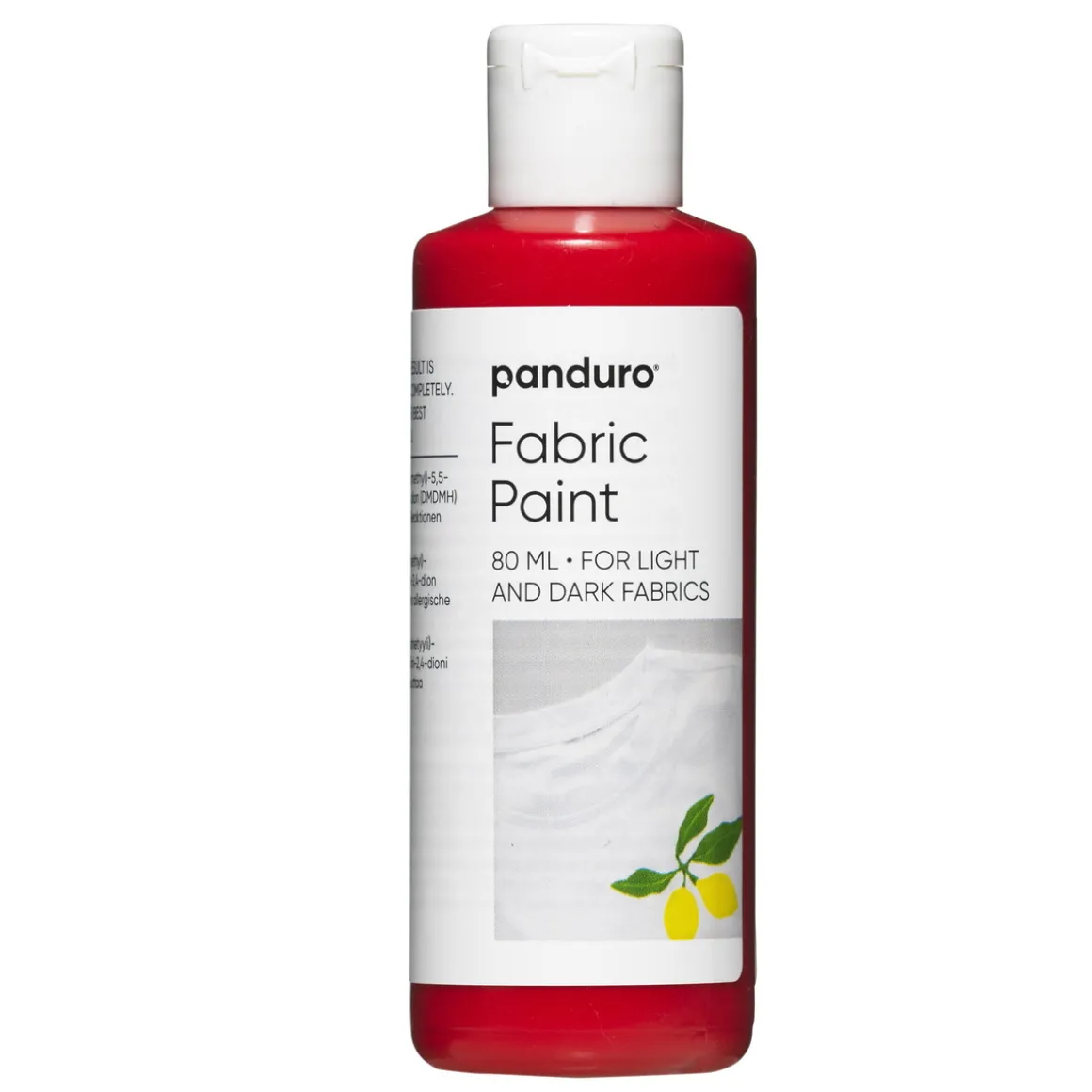 Fabric paint 80 ml – rød tekstilfarge for både lyse og mørke tekstiler