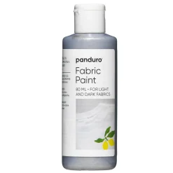Fabric paint 80 ml – sølvfarget tekstilfarge for både lyse og mørke tekstiler
