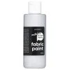 Fabric Paint 85 ml – sølv metallic, dekkende tekstilfarge for mørke tekstiler