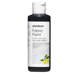 Fabric paint 80 ml – svart tekstilfarge for både lyse og mørke tekstiler
