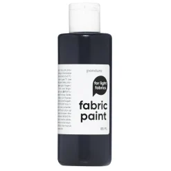 Fabric Paint 85 ml – svart tekstilfarge for lyse tekstiler