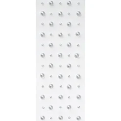 Face Jewels Pearl Dots – 60 perlemorfargede runde ansiktssmykker