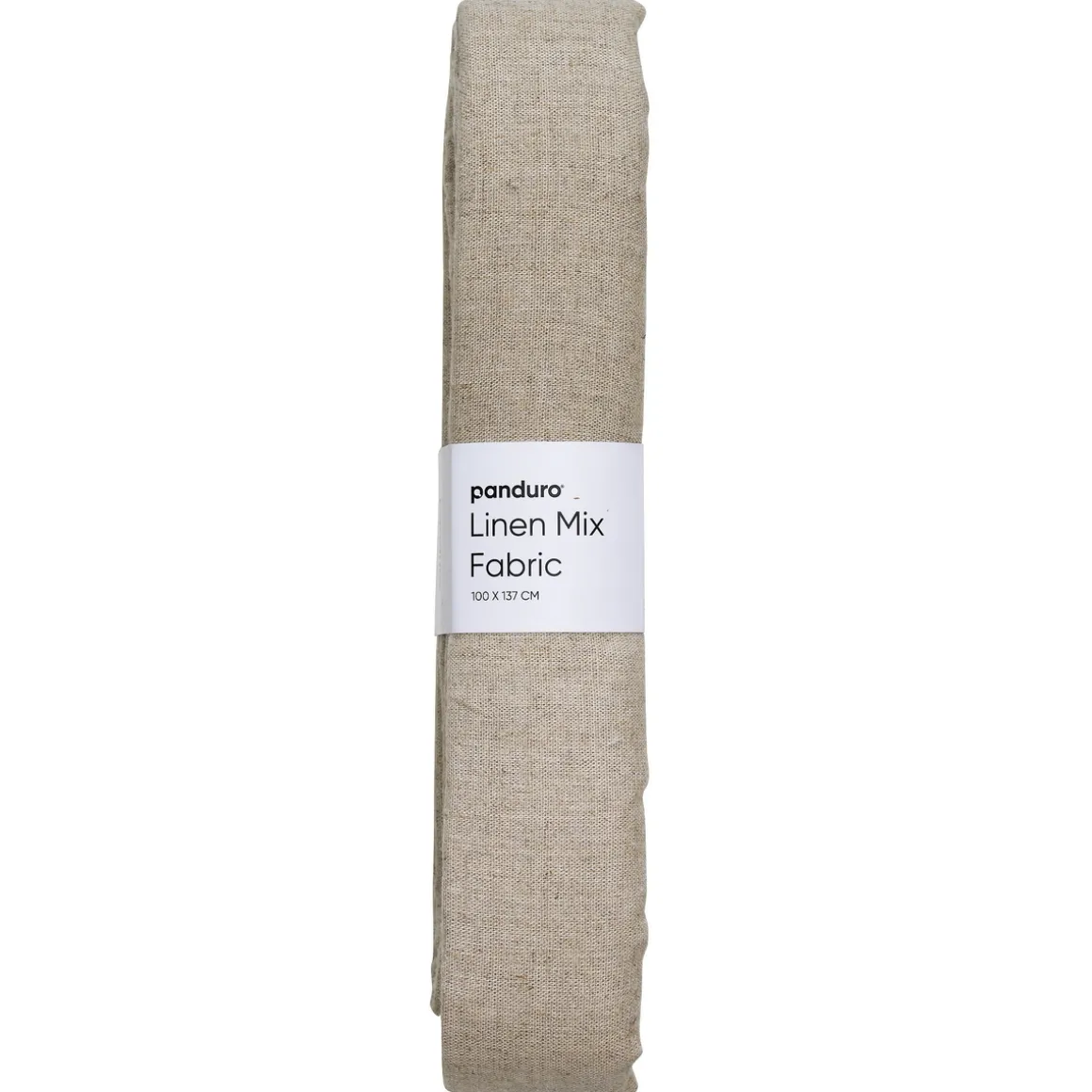 Ferdigklippet stoffstykke av linmiks 100×137 cm naturfarget