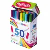Fibracolor tusjpenner 50-pakning, 50 dobbeltspisspenner i 50 forskjellige farger