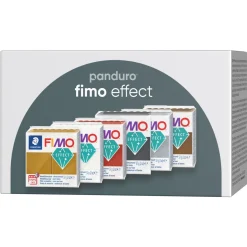 Fimo Effect 6×57 gram Fimo-leire i metallicfarger