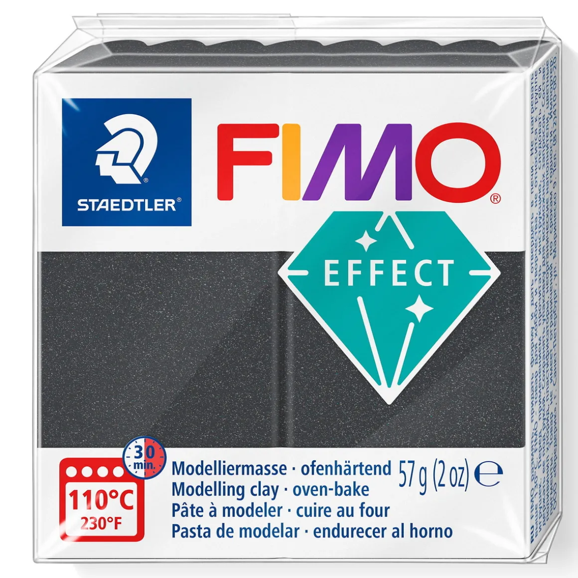 Fimo effect metallic modelleire 57 g – steel grey 91