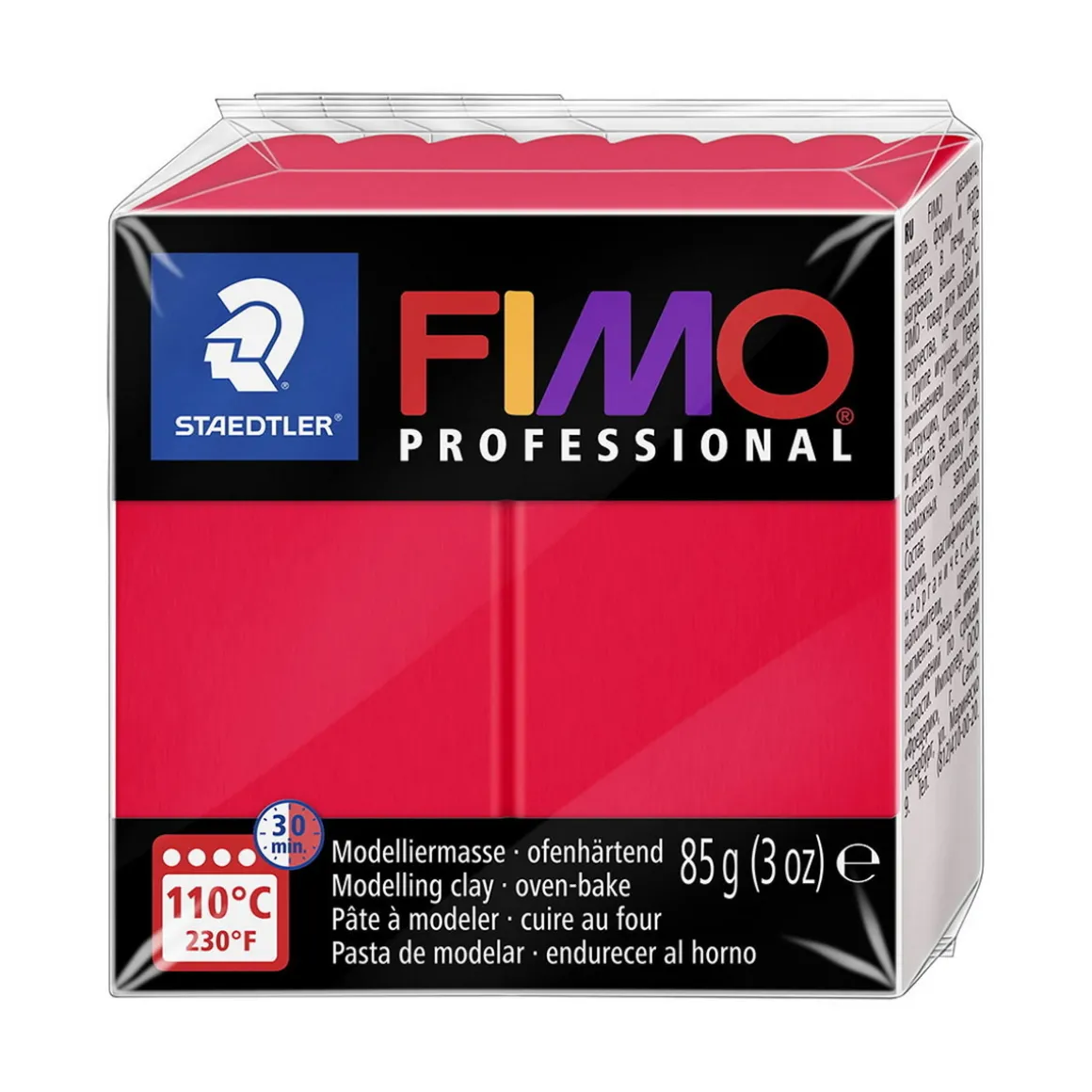 Fimo professional 85 g red – modelleire for fine detaljer