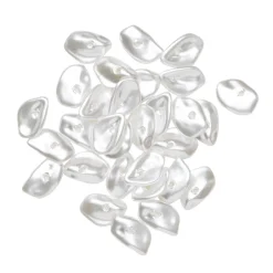 Flate akrylperler som ser ut som ferskvannsperler 10x8 mm 30 stk.