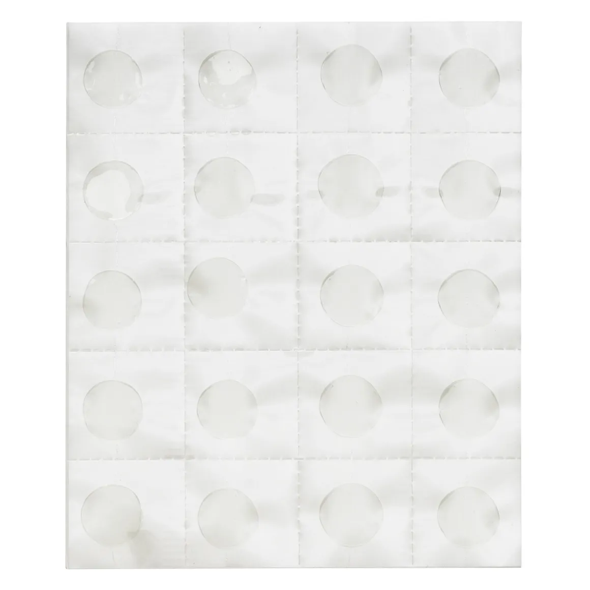 100 flyttbare transparente limprikker / glue dots med diameter 1,4 cm