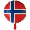 Folieballong 46 cm i diameter – Norge / norsk flagg