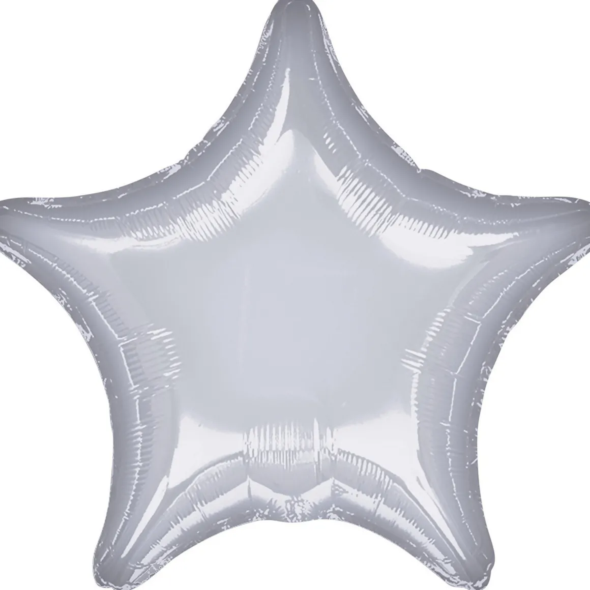 Folieballong Ø45 cm – sølvfarget stjerne