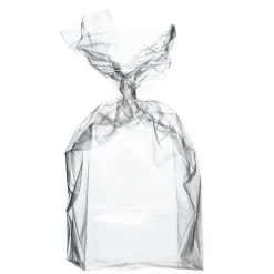 Foliert gavepose stor, transparent 10 stk. Mål: 10×10×30 cm