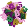 Funky Foam Bokstaver med glitter, 100 stykker selvklebende dekorgummi, A–Z, lengde 32 mm