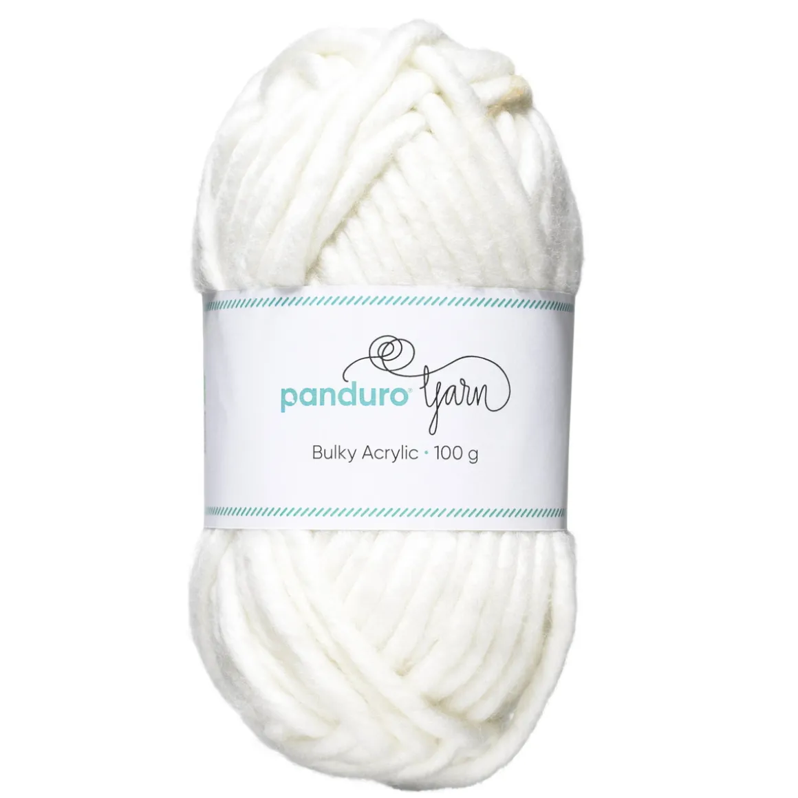 Garn Bulky Acrylic 100 g hvit – et tykt garn som gir resultater raskt