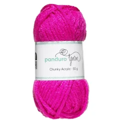 Garn Chunky Acrylic 50 g cerise
