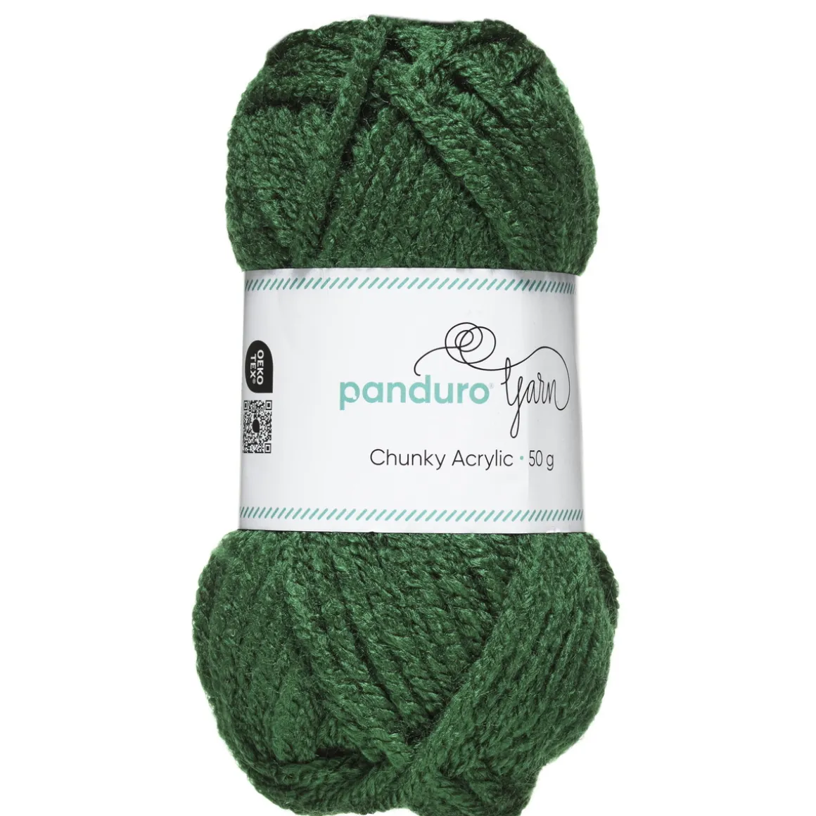 Garn Chunky Acrylic 50 g mørkegrønn