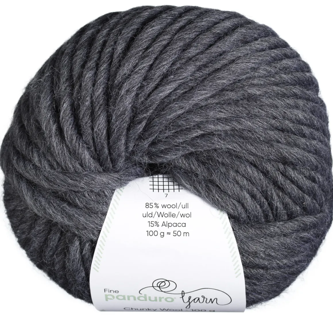 Garn Chunky Wool 100g antrasitt