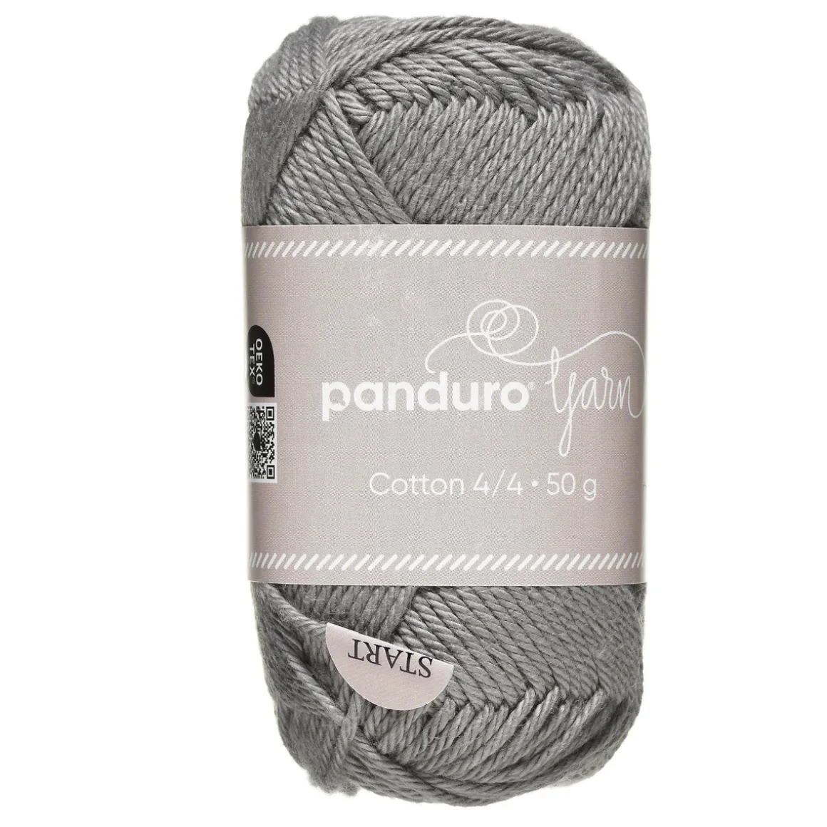 Garn Cotton 4/4 50 g grå