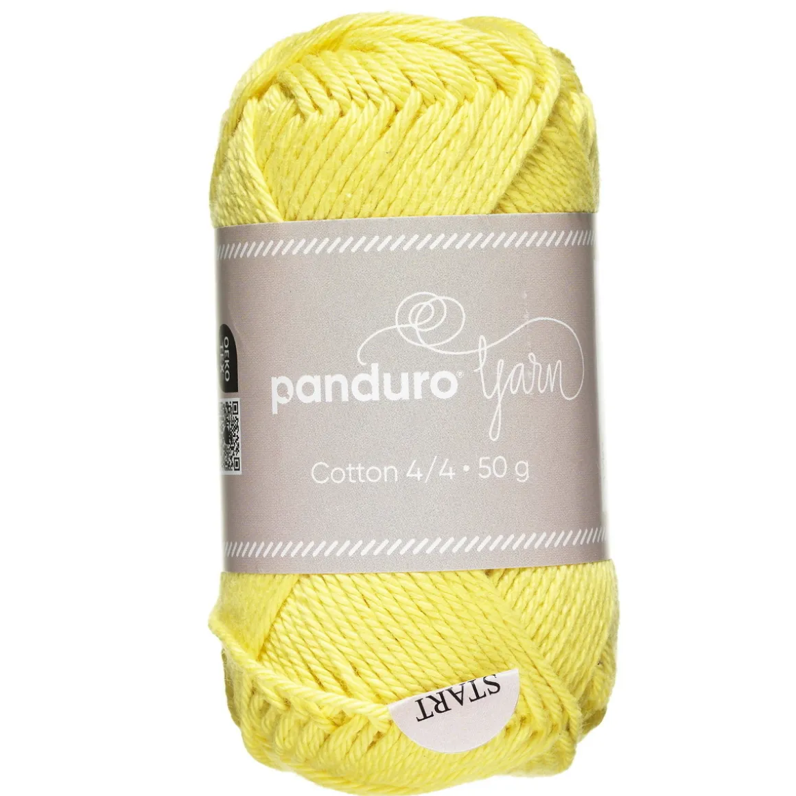 Garn Cotton 4/4 50 g gul