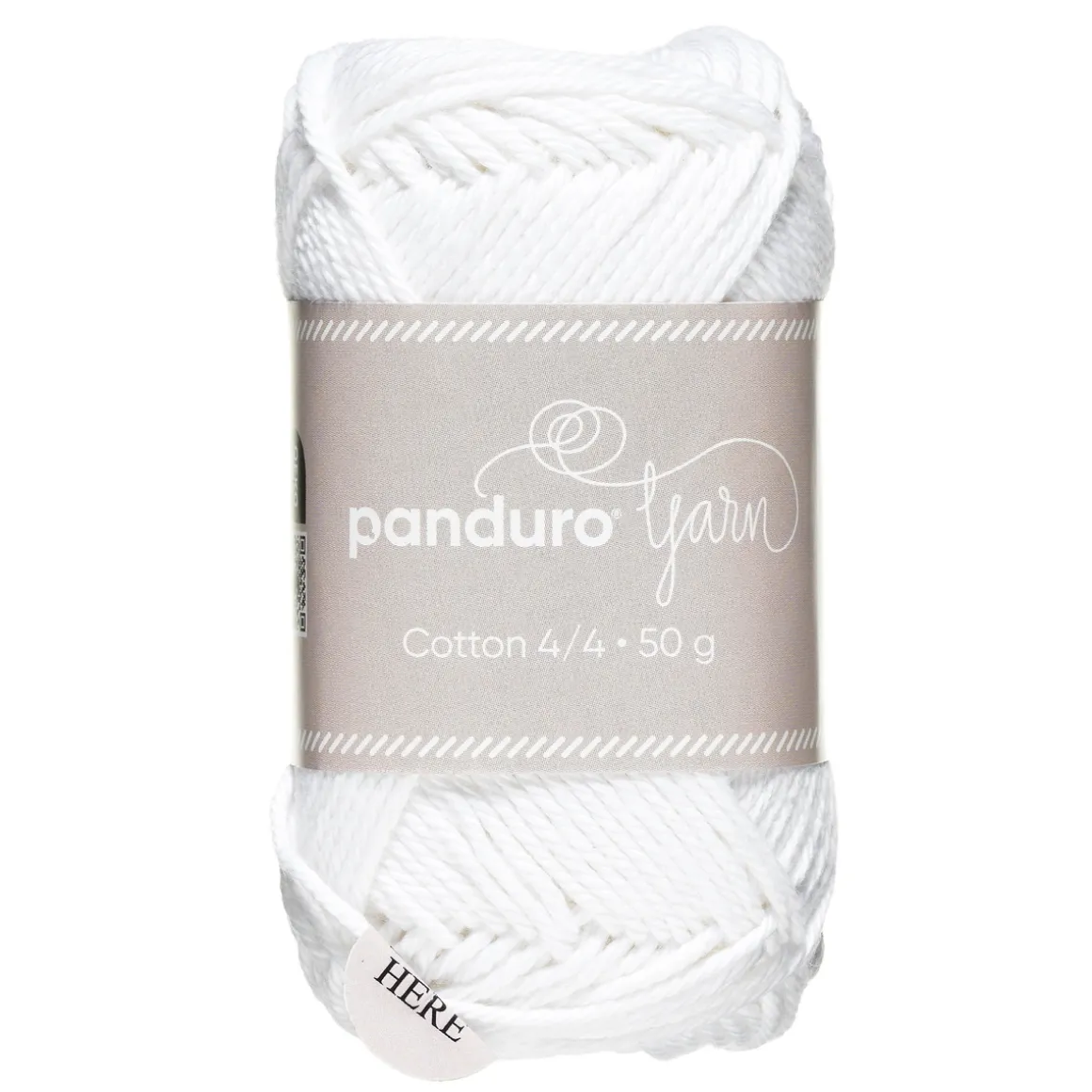Garn Cotton 4/4 50 g hvit
