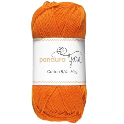 Garn Cotton 8/4 50 g klar oransje