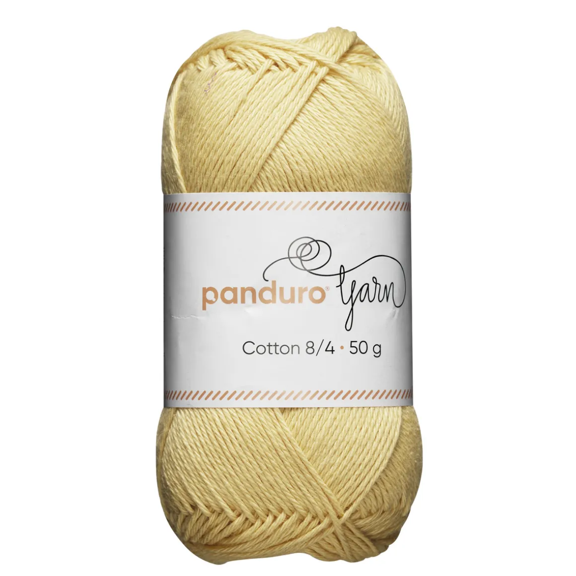 Garn Cotton 8/4 50 g lys gul