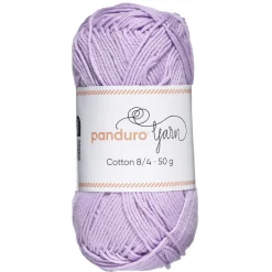 Garn Cotton 8/4 50 g lys lilla