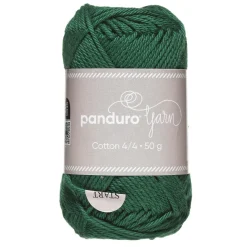 Garn Cotton 4/4 50 g mørkegrønn