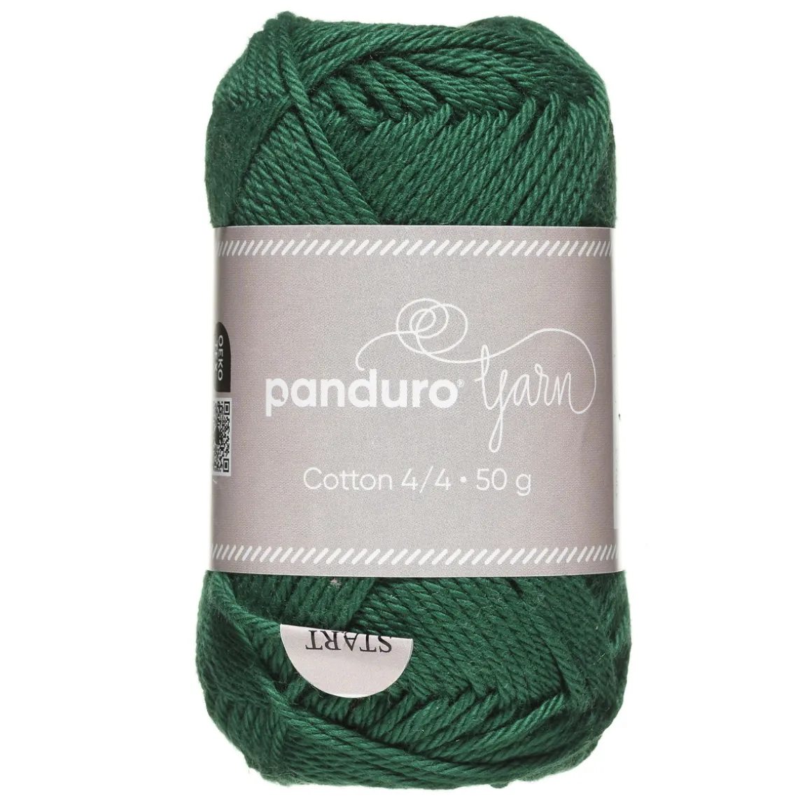 Garn Cotton 4/4 50 g mørkegrønn